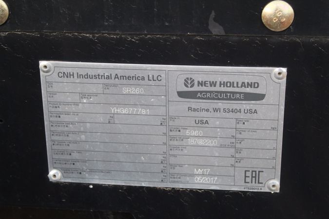 2017 NEW HOLLAND SR260