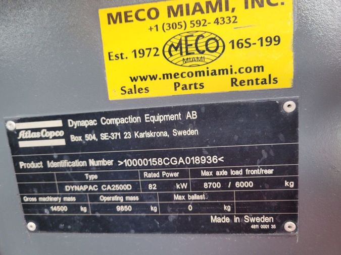 2017 DYNAPAC CA2500