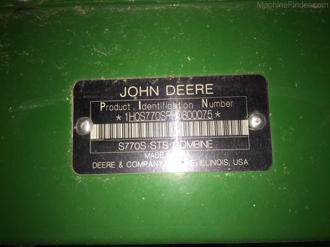 2018 JOHN DEERE S770