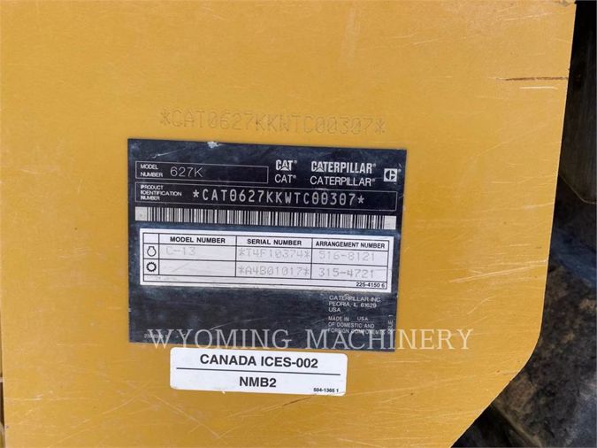 2018 CATERPILLAR 627K