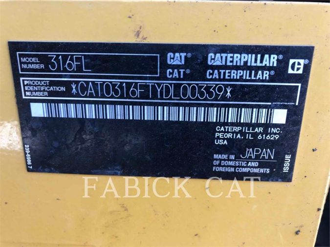 2016 CATERPILLAR 316