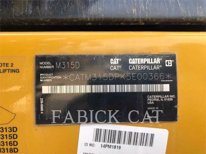 2014 CATERPILLAR M315