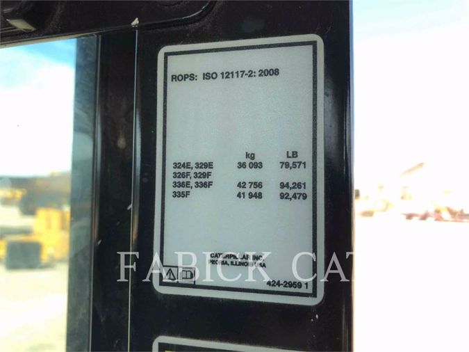 2015 CATERPILLAR 336F