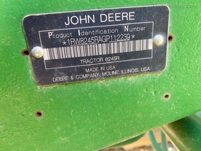 2016 JOHN DEERE 8245R
