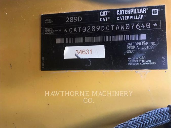 2017 CATERPILLAR 289D