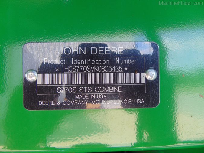 2019 JOHN DEERE S770