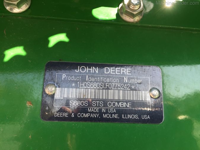 2015 JOHN DEERE S680