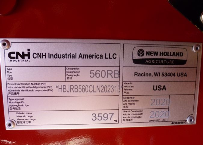 2020 NEW HOLLAND ROLL-BELT 560