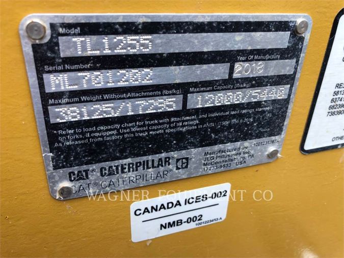 2018 CATERPILLAR TL1255